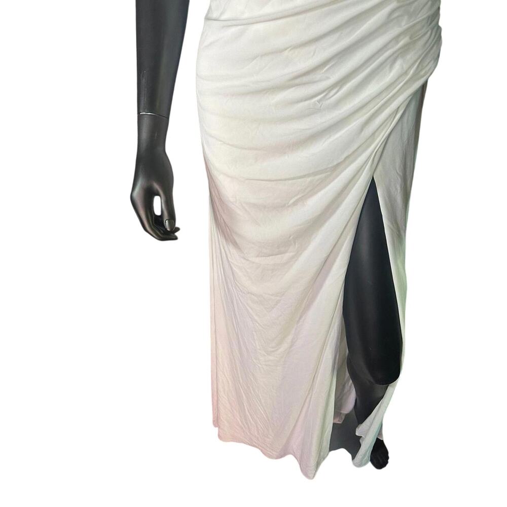 Ieena for Mac Duggal Jersey Off-Shoulder Asymmetric Gown Sz 4 / Small NWT - Picture 6 of 9